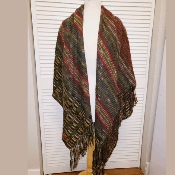 {Missoni} Wool Fringe Scarf Shawl Poncho. O/S - Picture 3 of 8